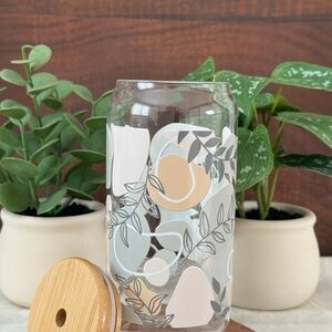 Boho Abstract Glass Tumbler